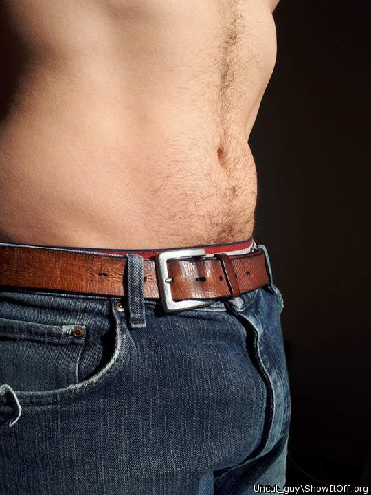 Jeans bulge with new boxers