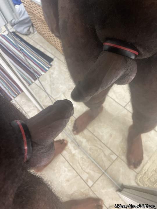 red and black cock ring