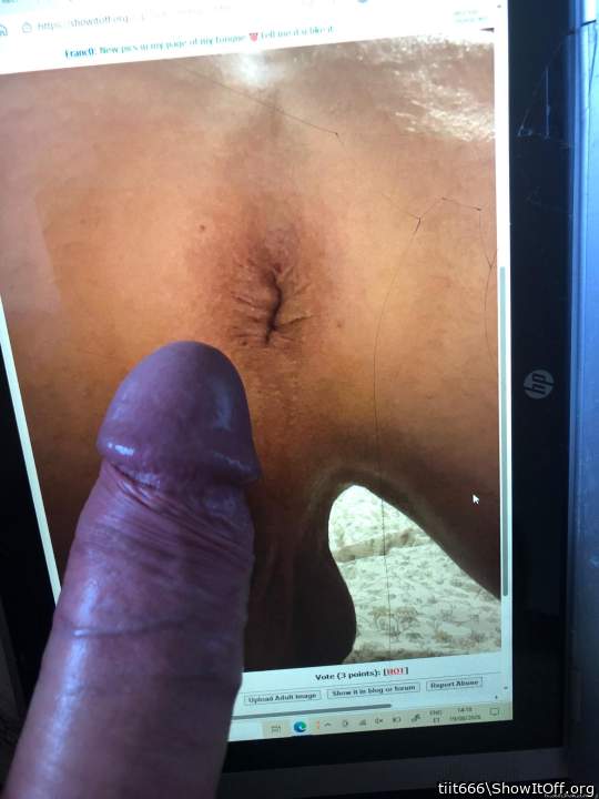 Fucking love this your great big dick ready to stretch out m