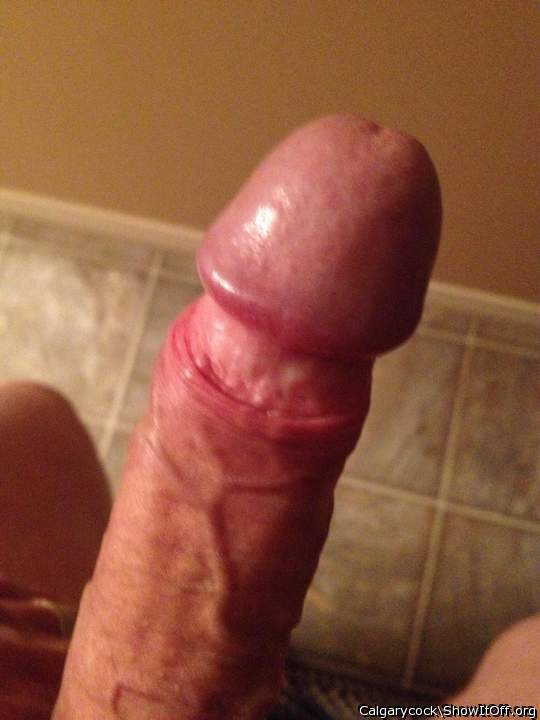 Sexy lickable head on that stiff cock  