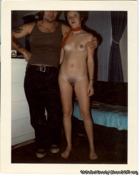 Old Polaroid of me and Janie nude