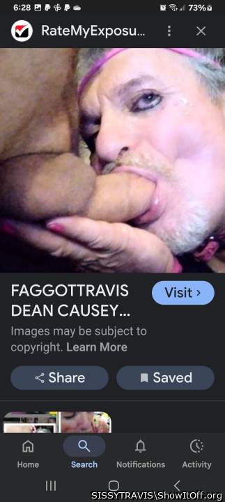 SISSYTRAVIS BLISSFULLY SUCKING COCK.