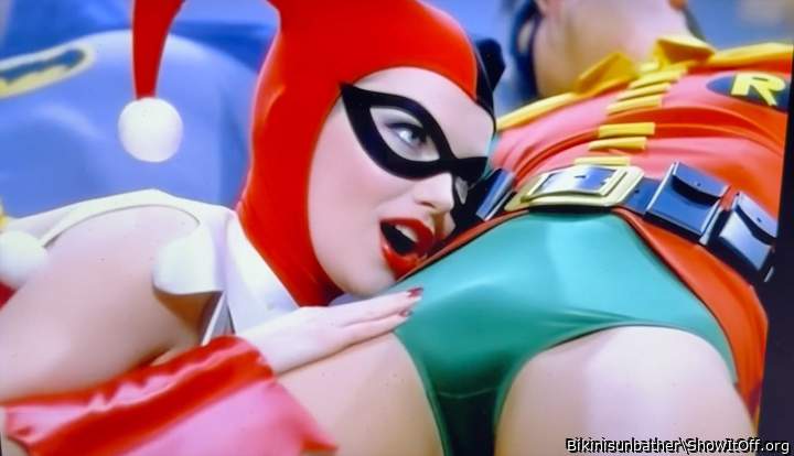 Robin's crotch fondled