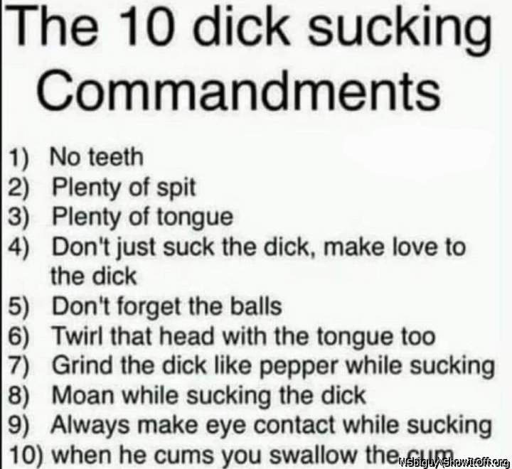 4 and 5 are important too. It's not just about sucking. The 