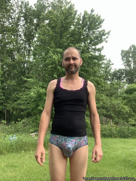 Playing outside in my panties