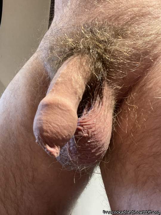 My floppy cock & balls full of cum