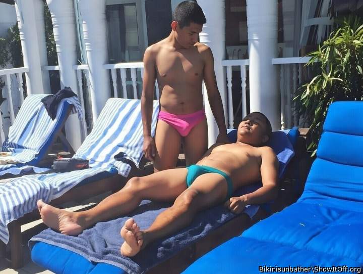 Sunbathing in Belvedere Castle House for Men.