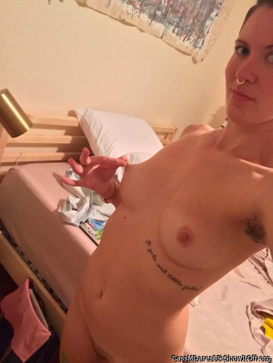 told to pinch my nipple and look right at the camera