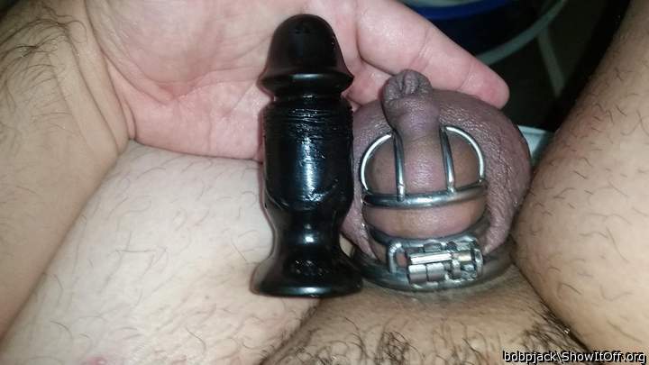 Size of plug vs my locked dick