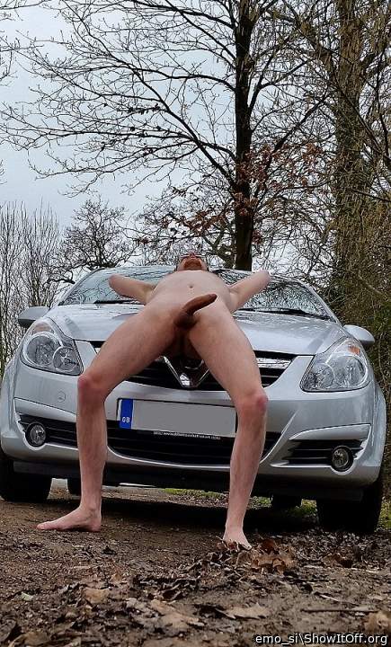 Gotta Love being Naked outside and very impressive package