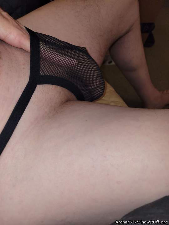 Black mesh gstring