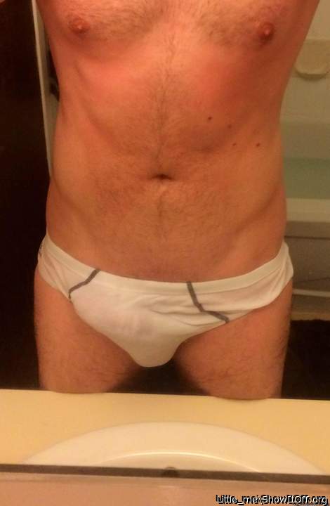 nothing little in those briefs!!  