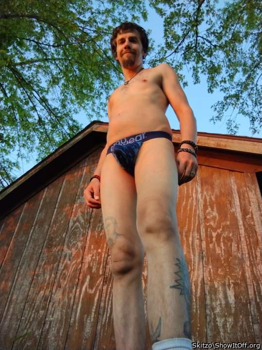 Outside in my thong