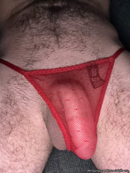 You cock looks hot in your sexy thong!