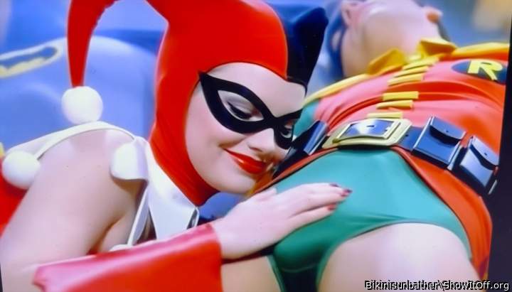 Robin's crotch fondled