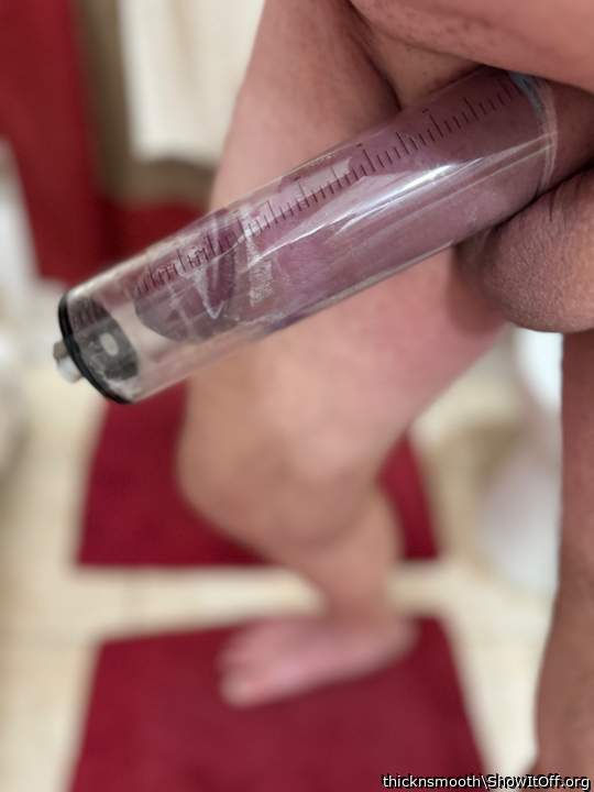 Pumping my thick cock