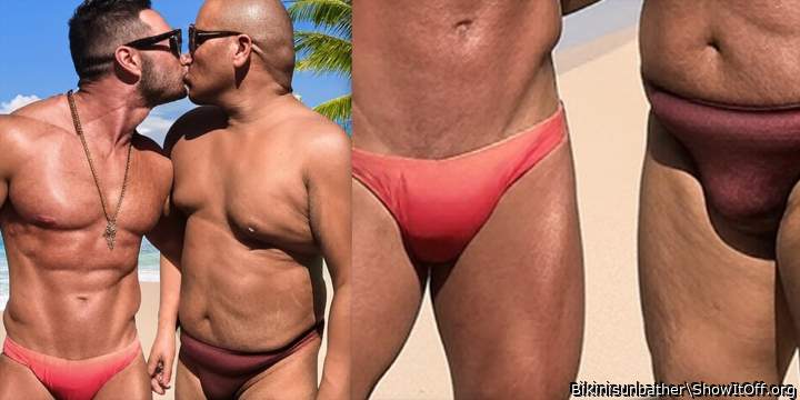 Me and my friend kissing in our bikinis