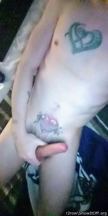 Sexy body, sexy cock, nice ink!