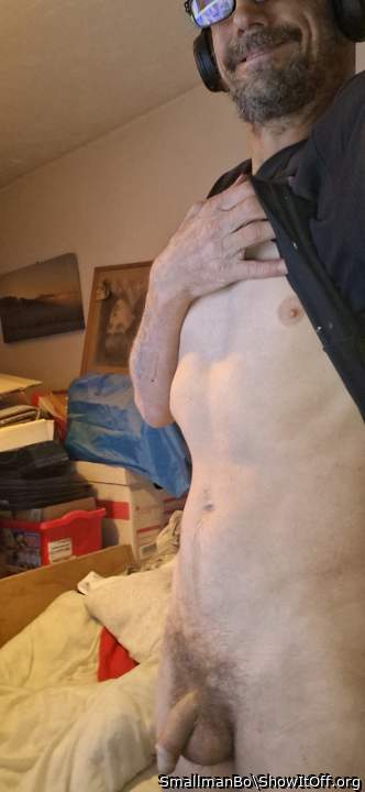 Skinny body supporting a small cock