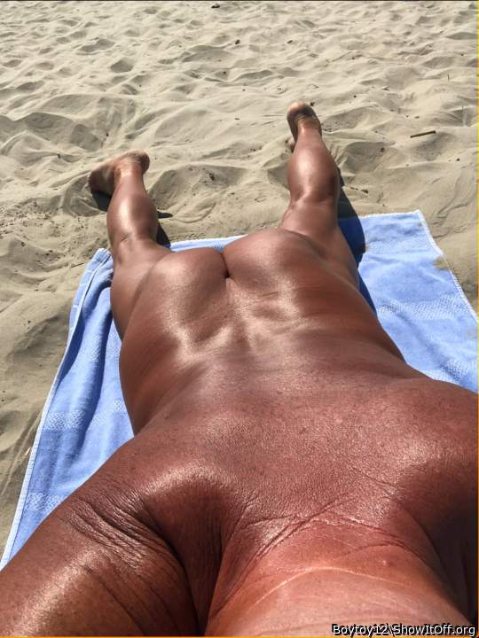 A wonderful day nude at the beach.      