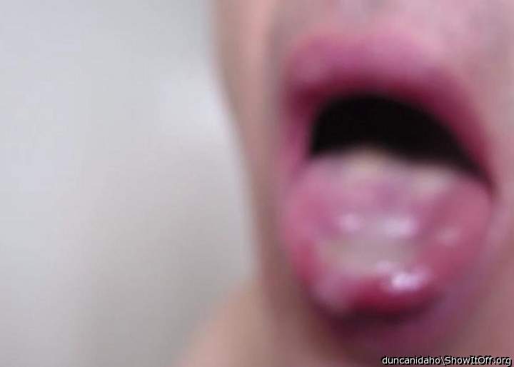 screenshot from cum-swallowing video