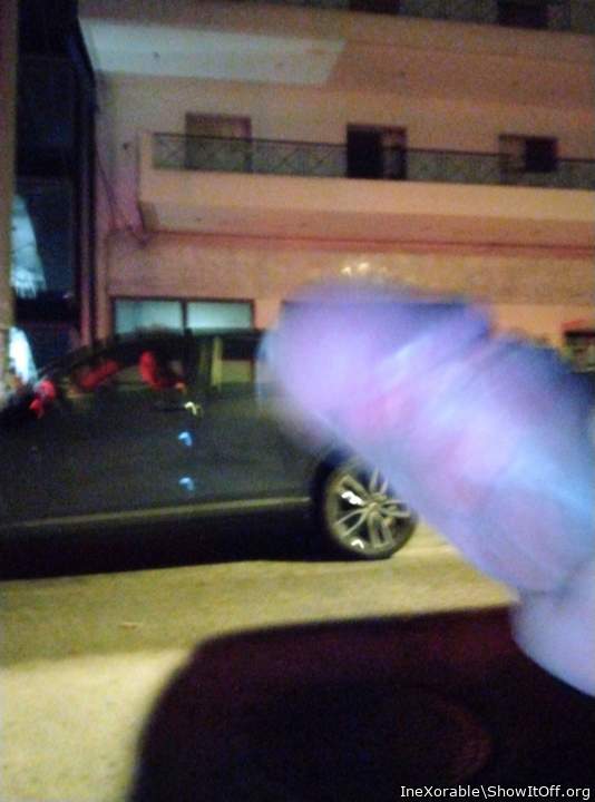 Shameless cock flash to a female driver!