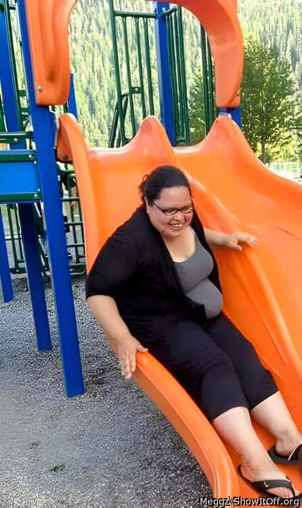 Me on the slide want to catch me at the bottom?