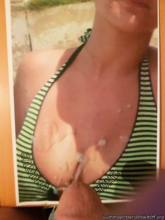 Sandra Schöne's tits painted