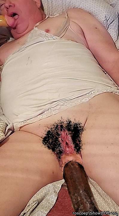 Me, with a cunt getting fucked up my ass by a  big, black cock
