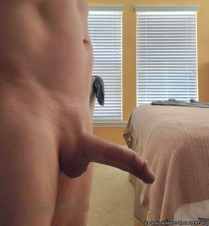 That is an amazing hard cock; love the bald shaven look...mm