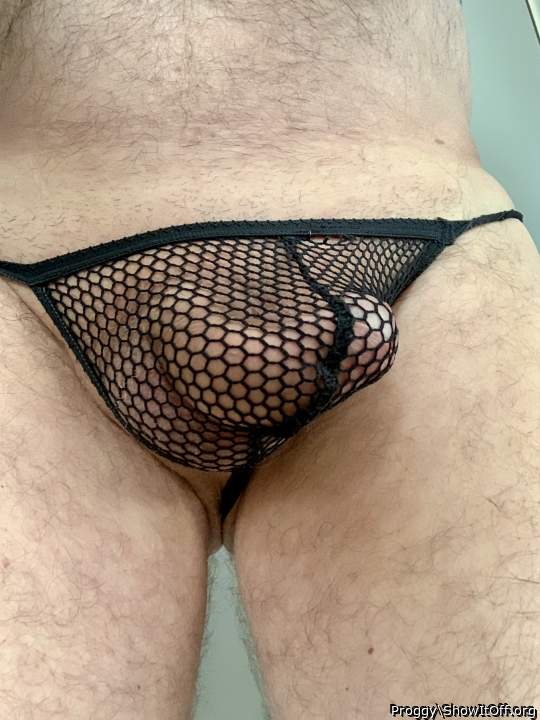 My cock in a little slutty string