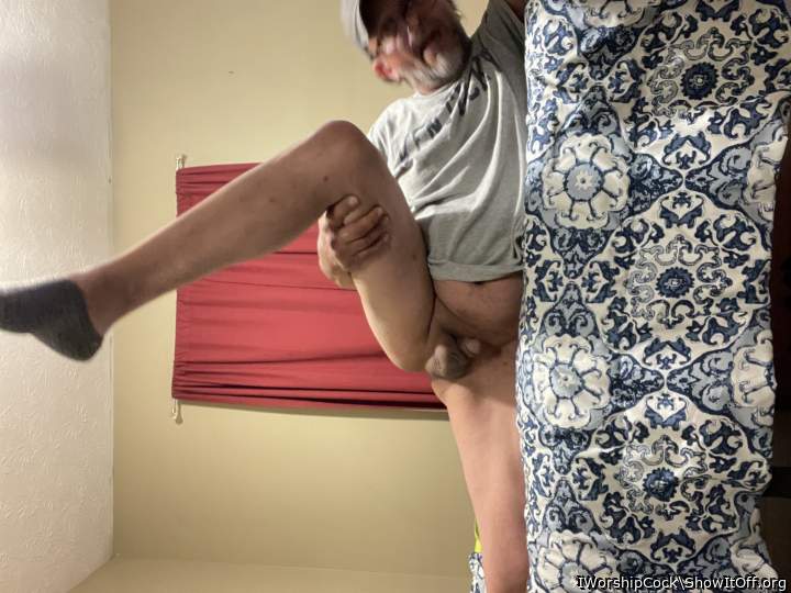 Me spreading my legs
